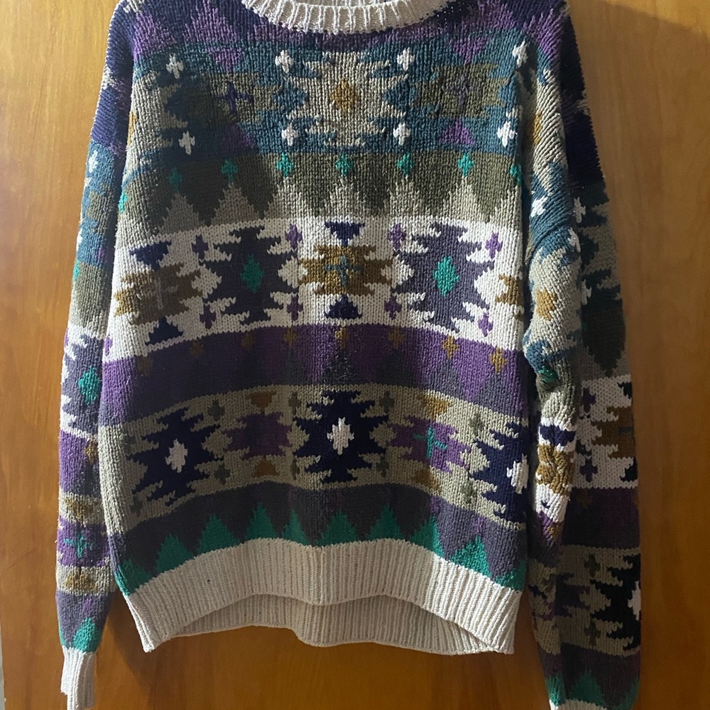 Ford Women's Crew Neck Sweater - Multicolor Pattern